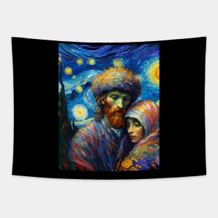 Joseph and mary in starry might Tapestry