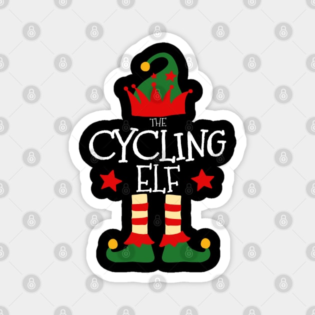 Cycling Elf Matching Family Group Christmas Party Pajamas Magnet by uglygiftideas