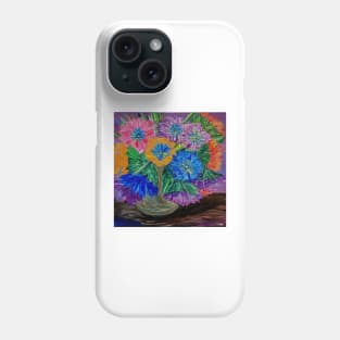 Burst of colorful flowers Phone Case