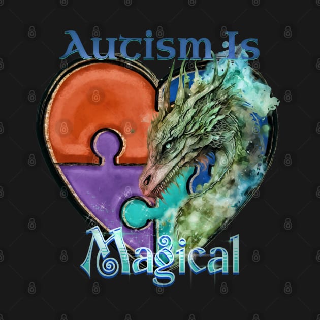 Autism Awareness Puzzle Dragon Autism Is Magical by mythikcreationz