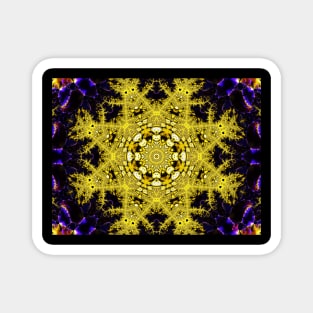 Yellow Stardust Mandala Magnet