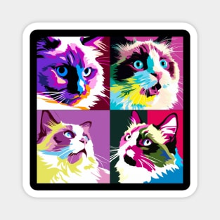 Ragdoll Pop Art - Cat Lover Gift Magnet