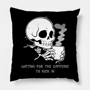 Funny Skeleton Goth Men Women Funny Halloween Coffee Pillow