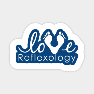 Love Reflexology (Blue outline) Magnet
