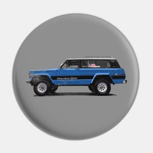 FSJ Beach Truck - Blue, Weathered Pin