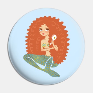 Curly Mermaid Pin