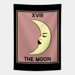 The Moon - Crescent Moon Tarot Card Tapestry