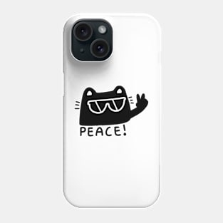 Cool peace cat with sunglasses Phone Case