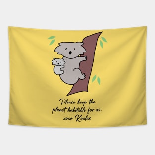 Koala - Habitable Planet (Sunshine Yellow) Tapestry