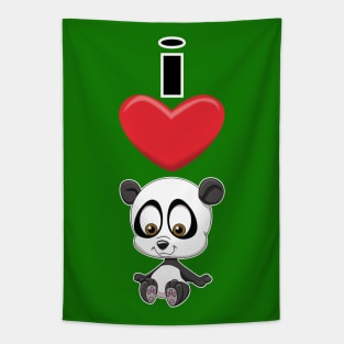 I Heart Pandas!!! Tapestry