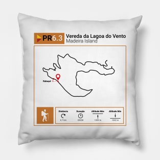 Madeira Island PR6.3 VEREDA DA LAGOA DO VENTO trail map Pillow