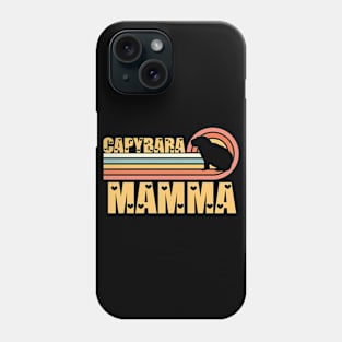 Vintage Retro Sunset Capybara Mamma  Phone Case