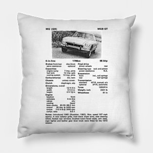 MGB GT - technical data Pillow