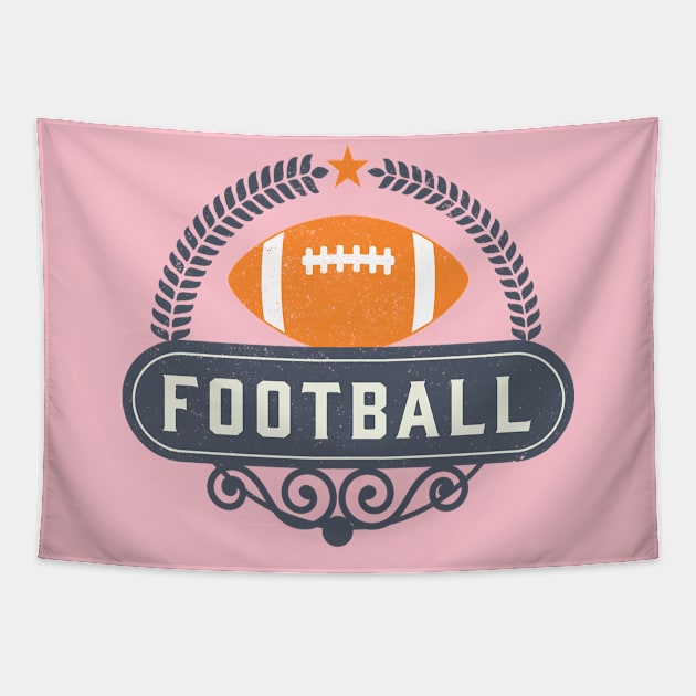 Football Lover's Decorative Football Logo Tapestry by SharksOnShore