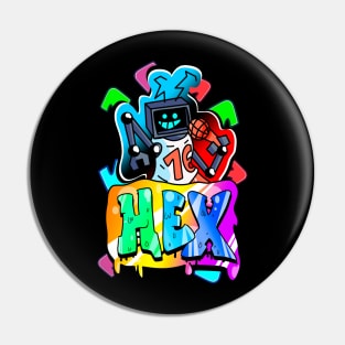 Hex fnf mod character graffiti Pin