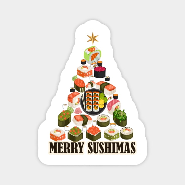 MERRY SUSHIMAS Magnet by FERRAMZ