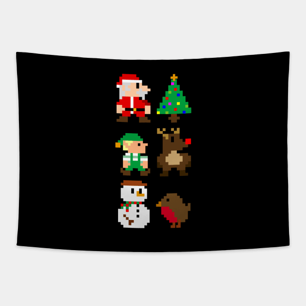 8 Bit Christmas Tapestry by JakeSmith