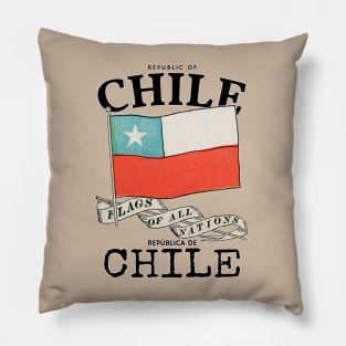 Vintage Chile Country Flag Pillow