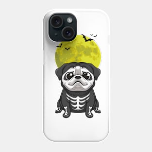 Pug's Spooky Moonlit Halloween Adventure Phone Case