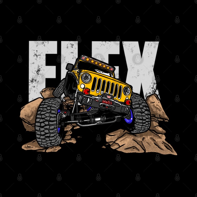 Yellow Jeep Flex by 4x4 Sketch