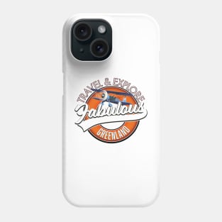 travel explore fabulous Greenland logo Phone Case