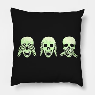 No evil skulls Pillow