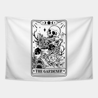 The Skeleton Gardener Tarot Card Tapestry