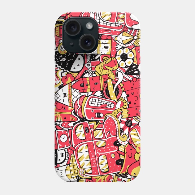 London Doodles Phone Case by Red Rov