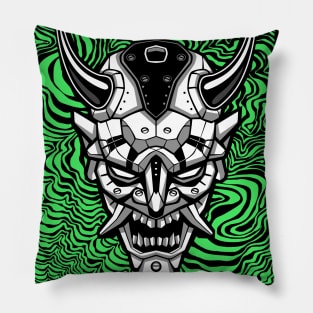 Samurai demon mask Pillow