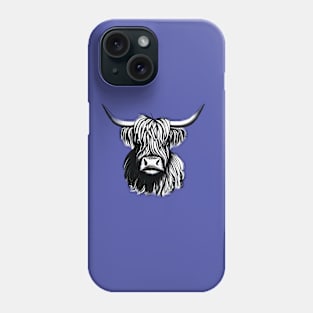 Highland cattle Sketch Phone Case