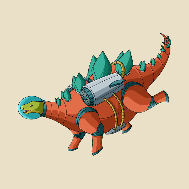 Stegosaurus Dinosaur Astronaut by Kanvasdesign