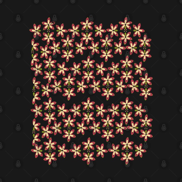 Repetitive seamless floral shapes by Ezzkouch