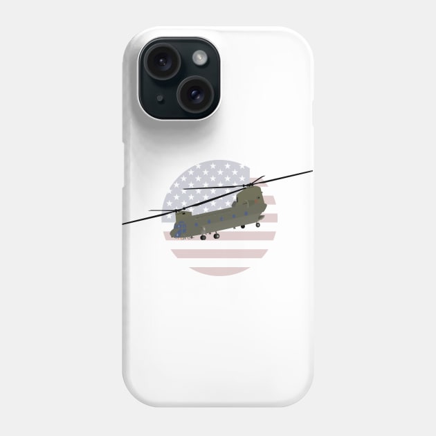 Military CH-47 Chinook Helicopter Phone Case by NorseTech