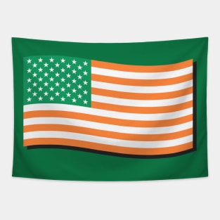 St. Patrick's Day America Stars & Stripes Flag Tapestry