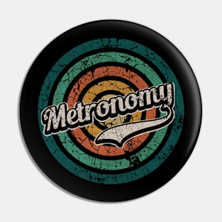 Metronomy // Retro Circle Crack Vintage Pin