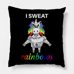 I Sweat Rainbows - Gym, Fitness Pillow