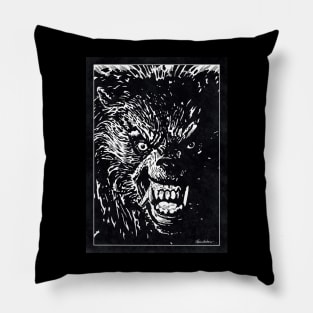AMERICAN WEREWOLF IN LONDON (Black and White) Pillow