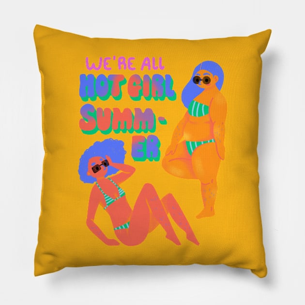 We are all hot girl summer Pillow by Lethy studio