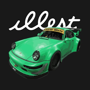 RWB 911 0964 TURBO ILLEST WIDEBODY high performance sports car German automobile STANCED FATLACE HELLAFLUSH T-Shirt