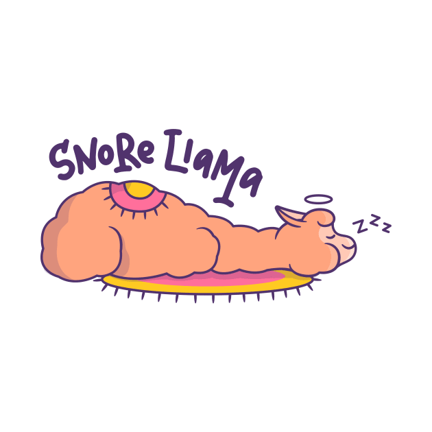Cute Llama Snore Llama by mchda
