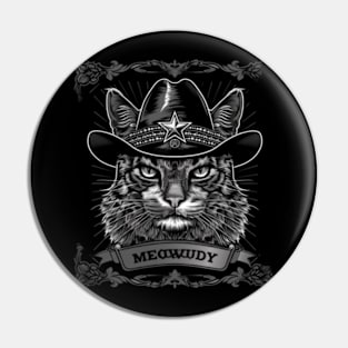 Cat Cowboy Meow-riffic Pin