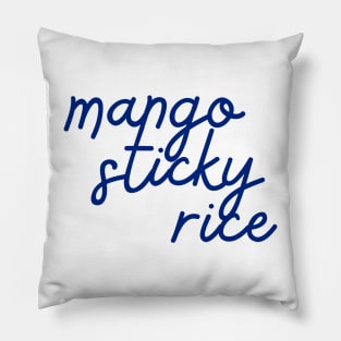 mango sticky rice - Thai blue - Flag color Pillow
