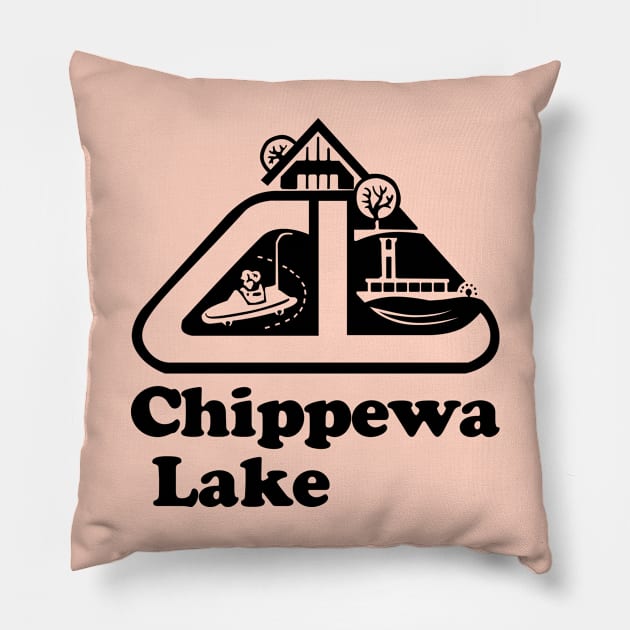 Chippewa Lake Park Pillow by carcinojen