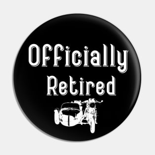 Officially Retired Motorcycle Sidecar Pin