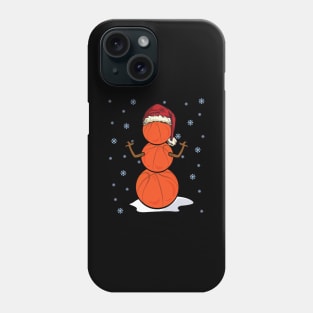 Christmas Basketball Snowman Gift Idea Phone Case