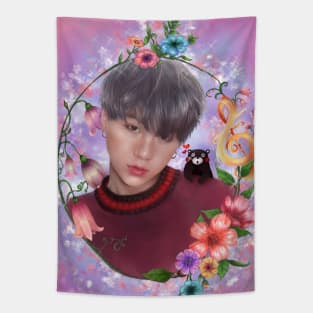 Yoongi x Kumamon || flower boy Tapestry