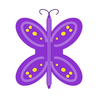 Bold and Bright Purple Butterfly T-Shirt