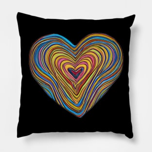 Colorful heart design | Pillow