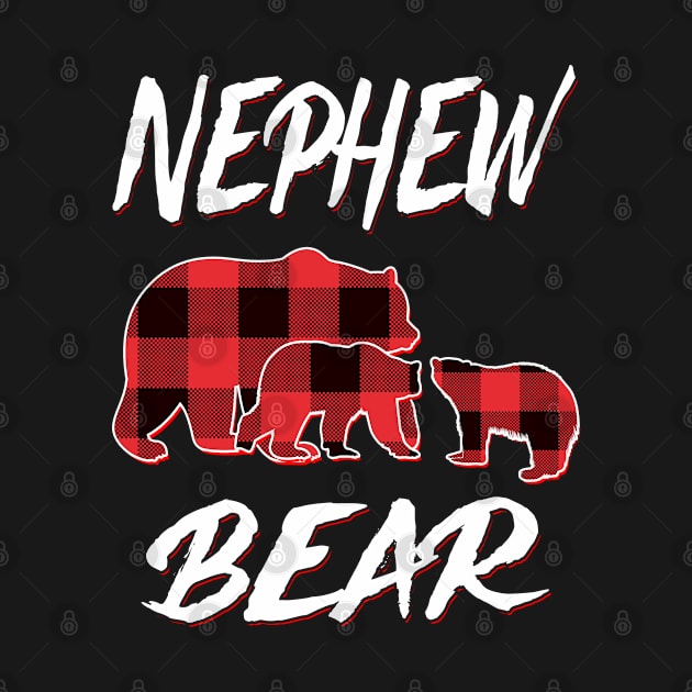 Nephew Bear Red Plaid Christmas Pajama Matching Family Gift by intelus