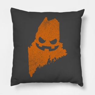 Maine Home State Pumpkin Halloween Pillow